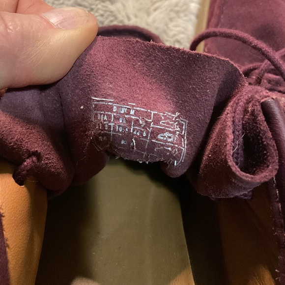 Kalso Earth Shoes Men's size 11.5 Darby Suede Negative Heel Burgundy Sneaker Lac - Picture 9 of 9